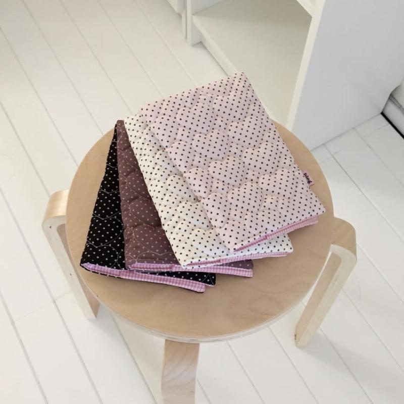 Polka Dot A5 Book Cover Quilted Cotton Cute Notebook Sleeve Polyester Protector Stationery Gift