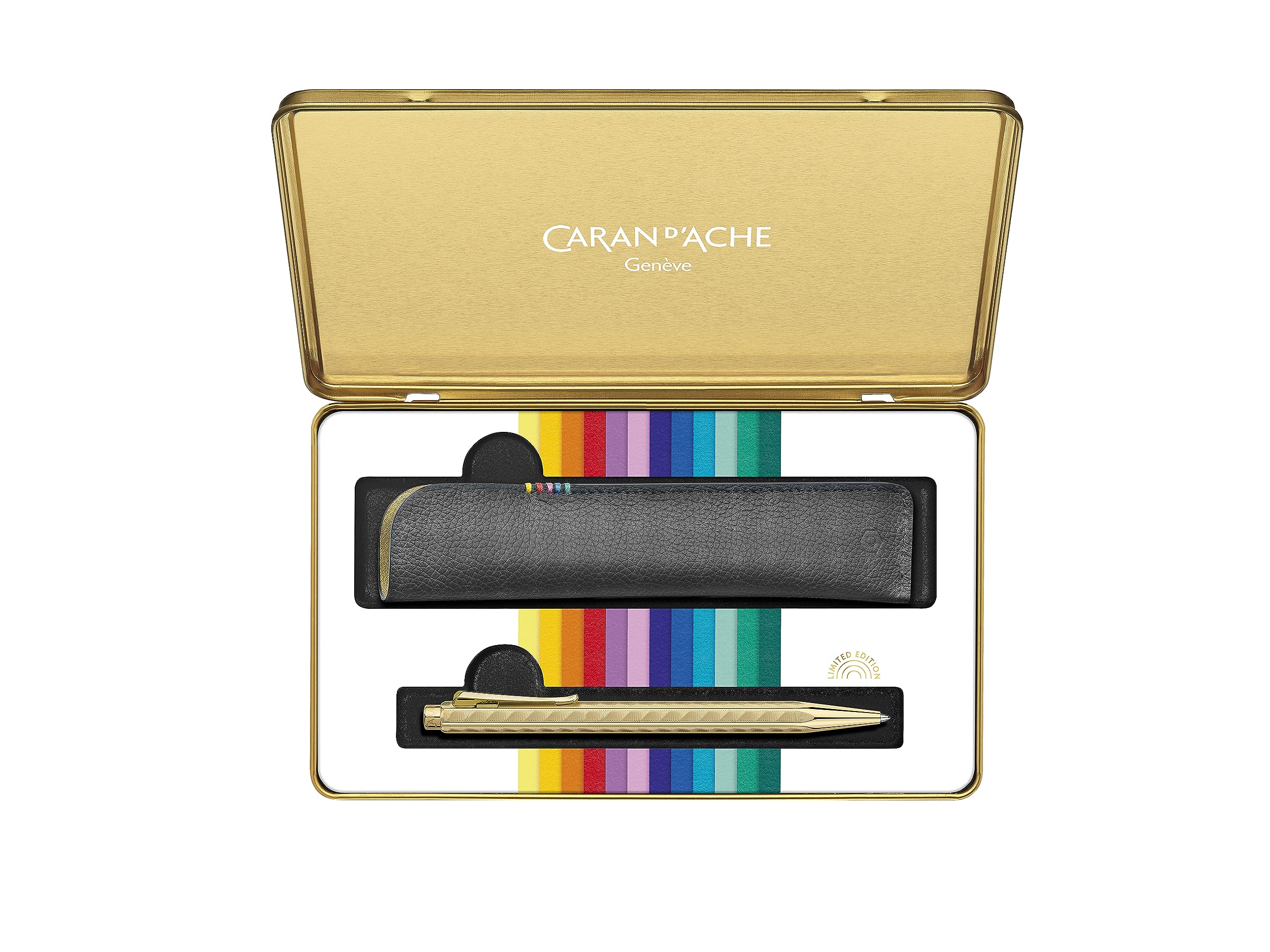 

CARAN Ballpoint Sunlight Pencil Case Limited Official Import D ACHE Pen, Oil-Based, Ecridor, Gold, CC0890-022, Included, Edition,