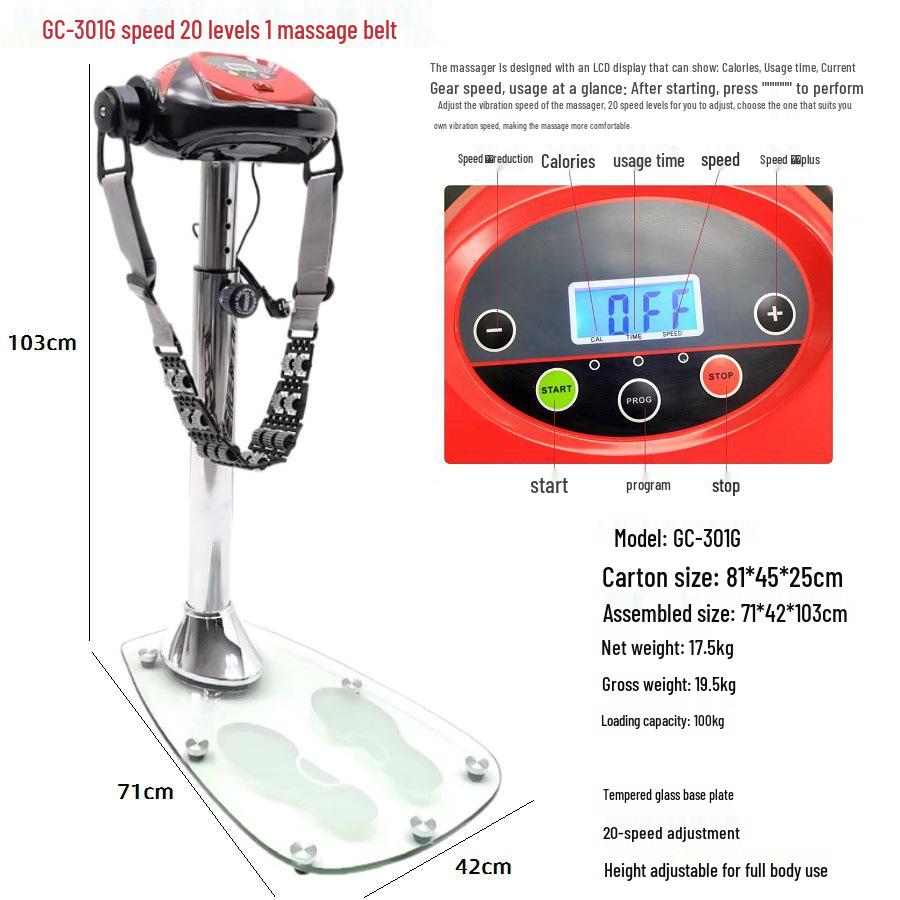 Beauty Body Slimming Massager: Whole Body Shaking Machine for Waist, Fat Burning, and Indoor Fitness.