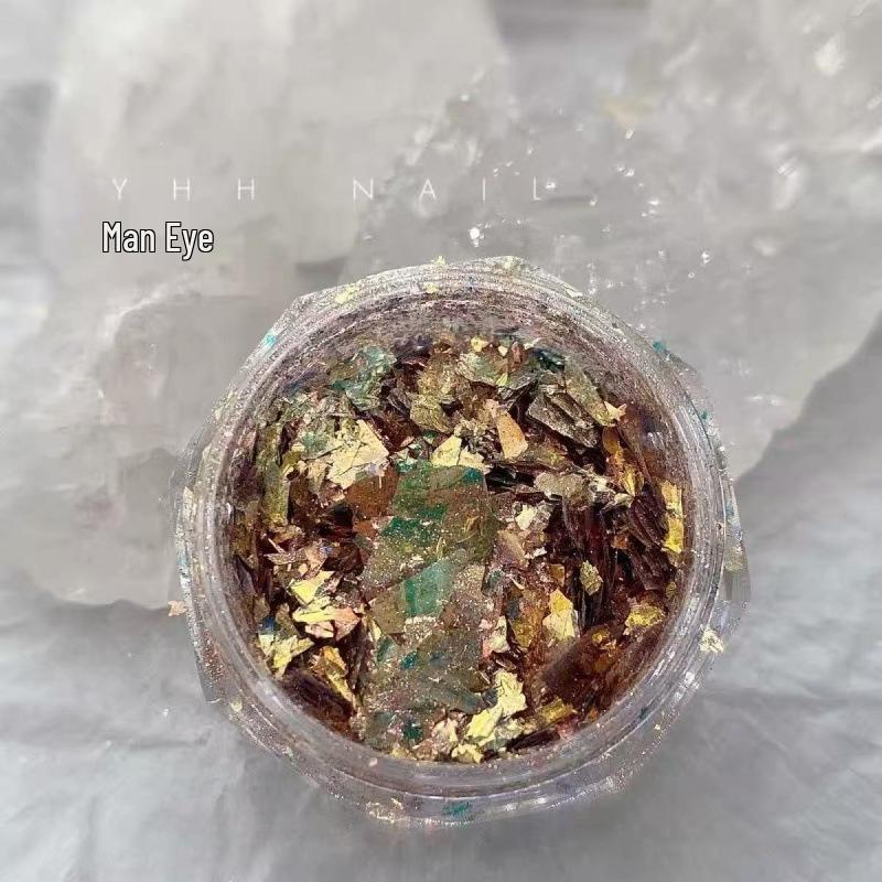 Versatile Aurora Fairy Nail Art Multicolor Snowflake Ultra-Thin Powder Flakes