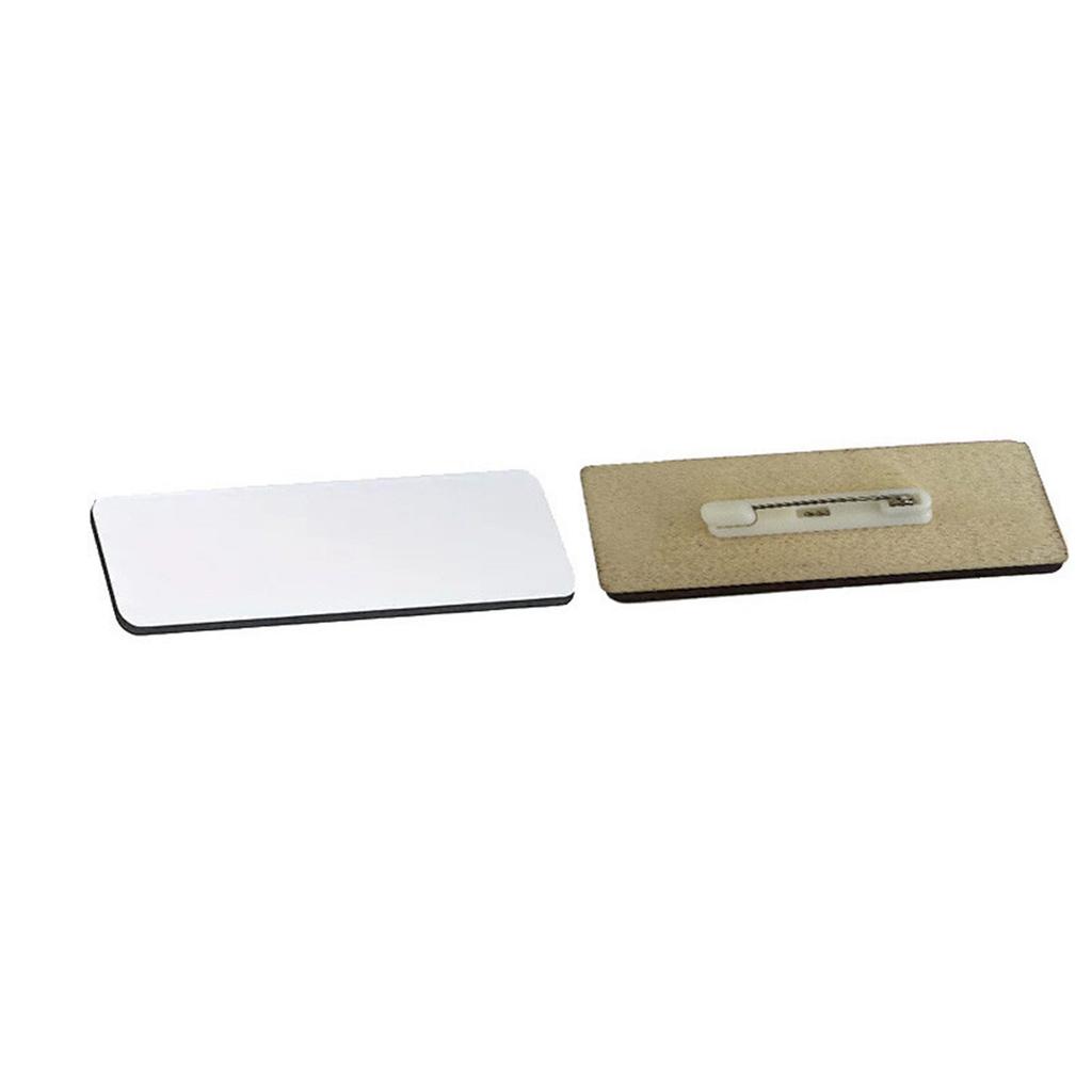 Sublimation Name Tag DIY Blank ID Name Badge With Round Corners Pin Custom Personalized Name Tag For School