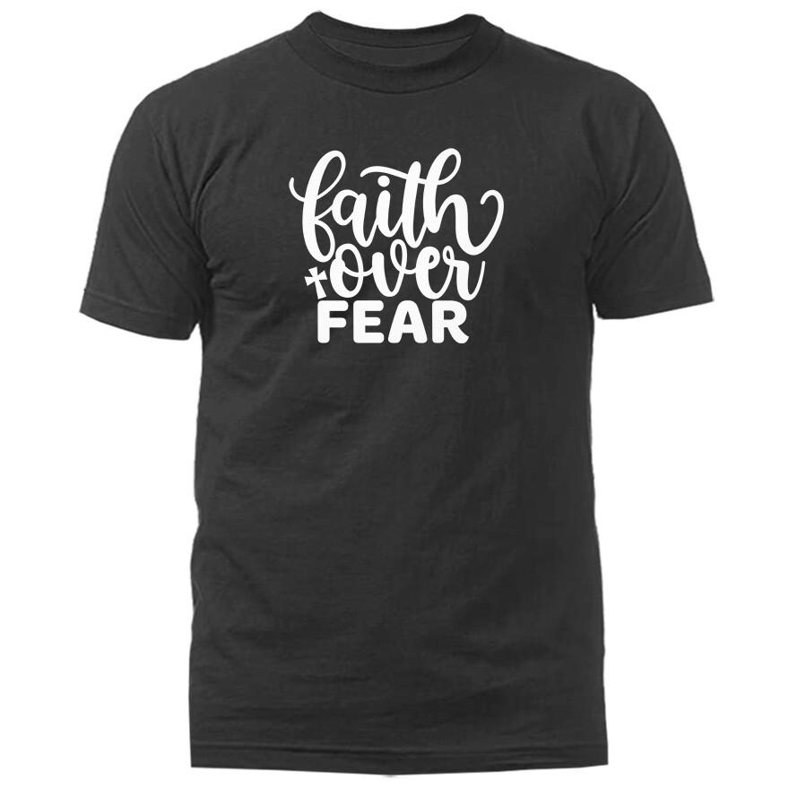 Faith Over Fear Christian Religious God Bible Church Jesus Christ T-shirt XXL