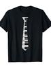 Piano Keyboard Tie Graphic Tee Funny Music Lover Short Sleeve Casual TShirt Men