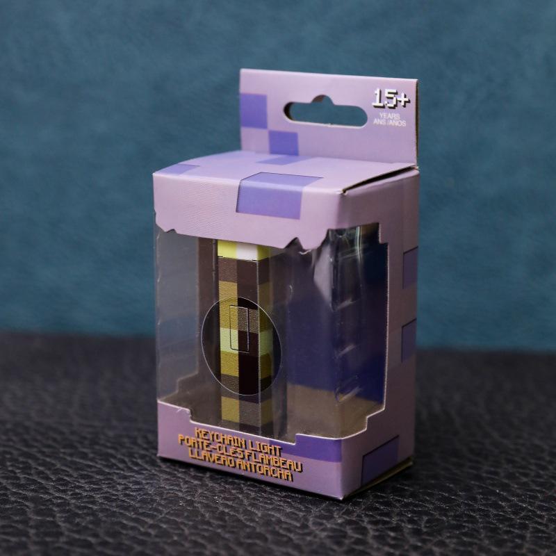 Minecraft Torch Keychain & Totem Pendant with King of Glory Backpack & Resurrection Armor