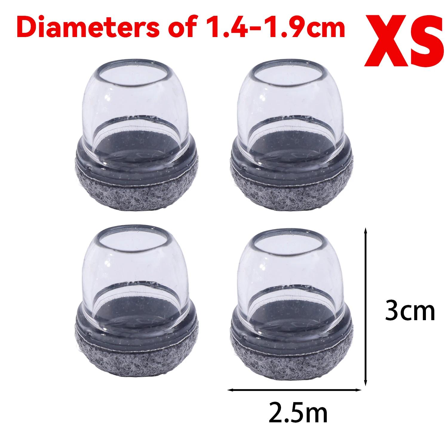 

Furniture Table Leg Covers Protectors Chair Leg Caps with Felt Pads Reduce Noise Silicone Round Non Slip Scratch Floor Sliders 4PCS