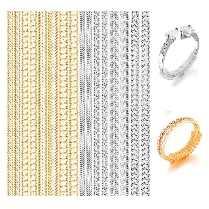 Transparent Spiral Ring Adjuster Set Invisible Silicone Guards for Loose Rings 4 Sizes Secure Fit for Men and Women