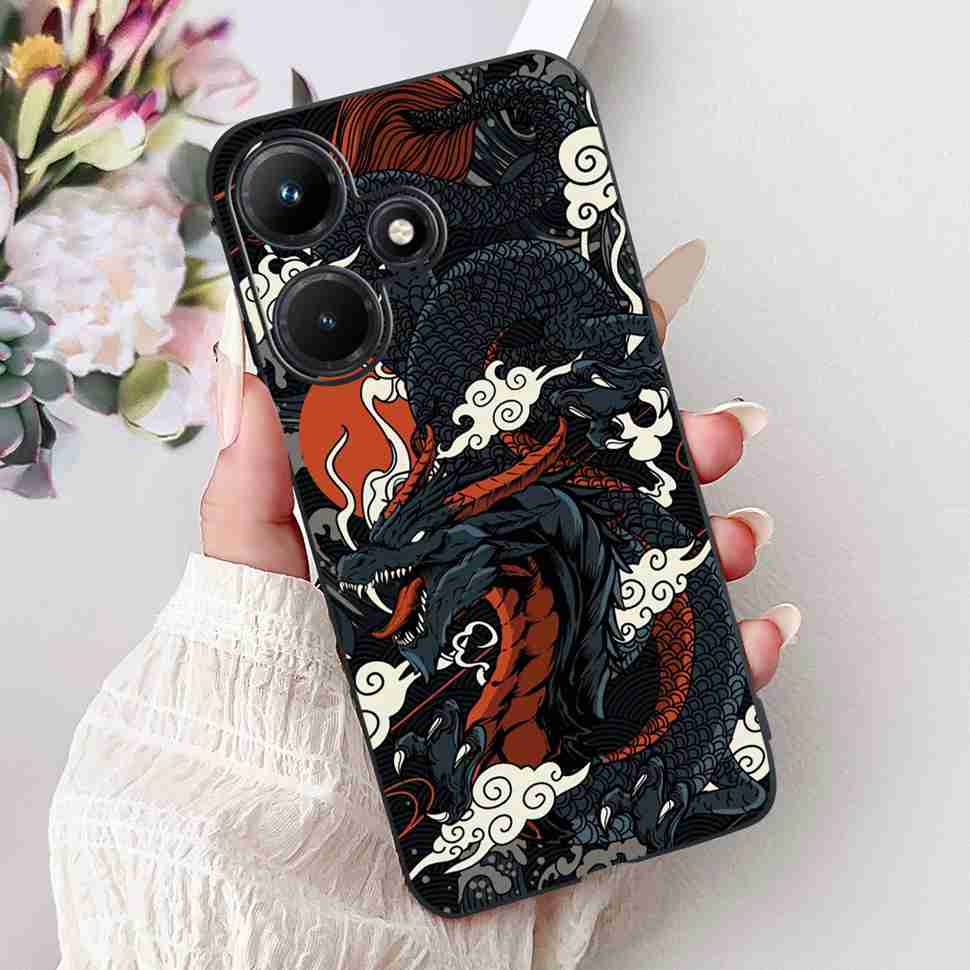 For Infinix Hot 30i 6.56" Case Tiger Luxury Flower Butterfly Silicone Soft Black Cover For Infinix Hot30i 30I X669C Phone Cases