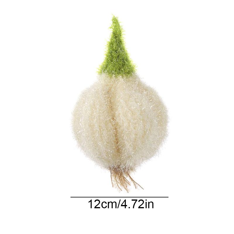 

1PC Korean Handwoven Kitchen Cleaning Thickened Scouring Pad Natural Garlic Design Eco-Friendly Dishwashing Sponge Reusable