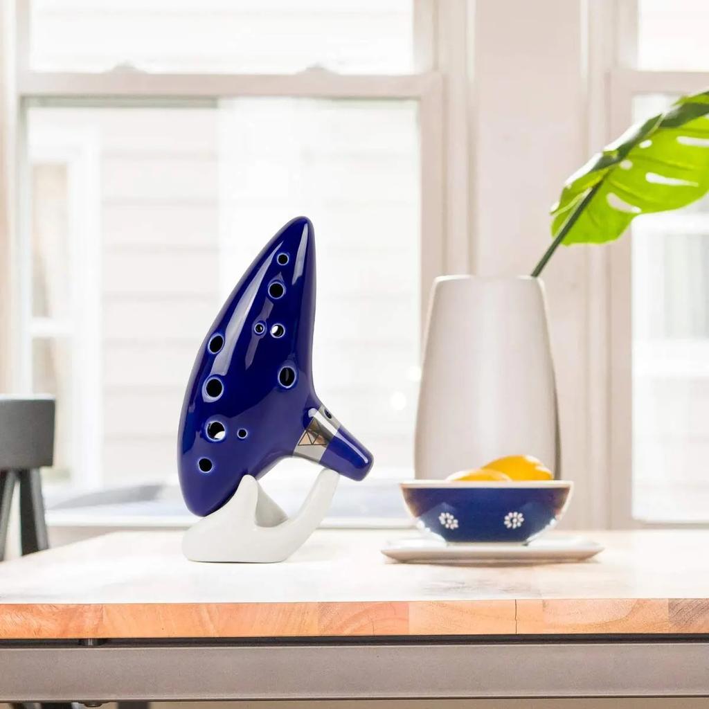 Ocarina,12 Tones Alto C Ceramic Ocarina Musical Instrument with Song Book Neck String Neck Cord Carry Bag