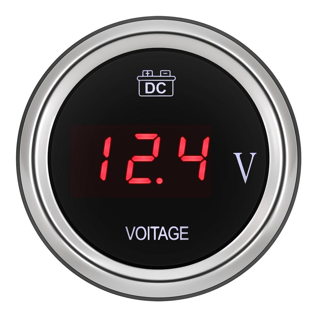52mm Digital Voltmeter LCD Display Volt Meter for Car Truck Auto Engine Voltmeter Gauge 12V/24V