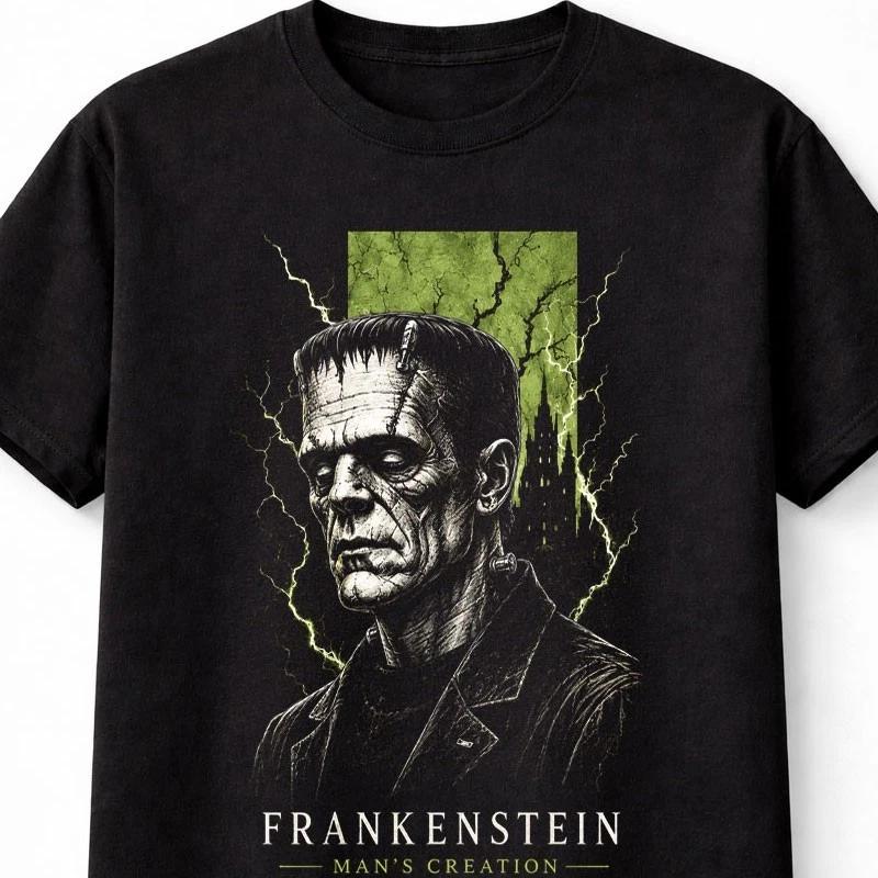 Frankenstein Monster Classic Horror Gothic Halloween Unisex TShirt S