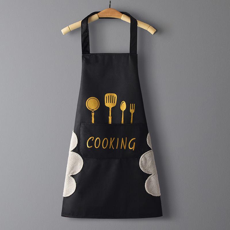 Waterproof & Oil-Proof PVC Logo Apron with Waistband for Kitchen and Catering