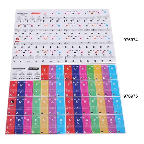 Creative Piano Decorations Fashion Piano Sticker Keyboard Note Notation Stickers Staves Stickers