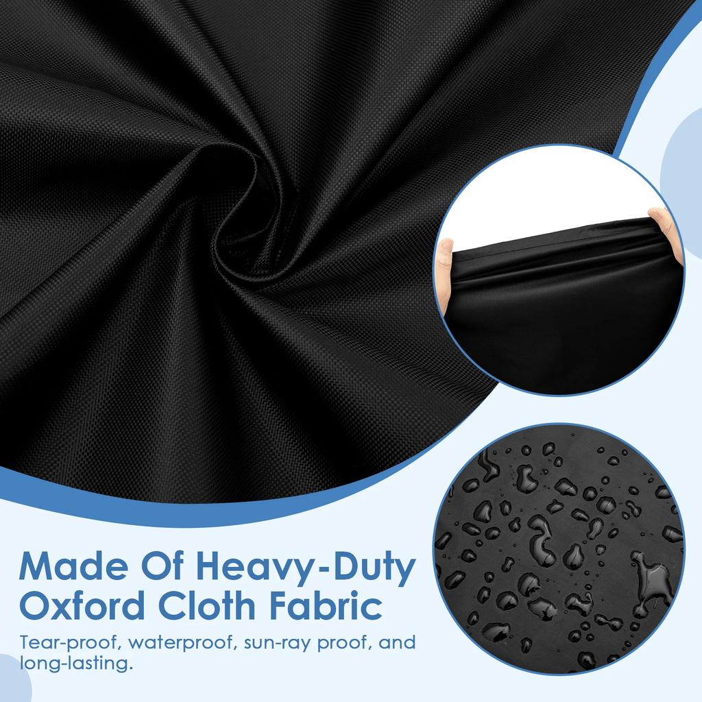 Patio Chaise Lounge Cover Waterproof Oxford Cloth Outdoor Lounge Chair Cover with Storage Bag Furniture Protective Cover