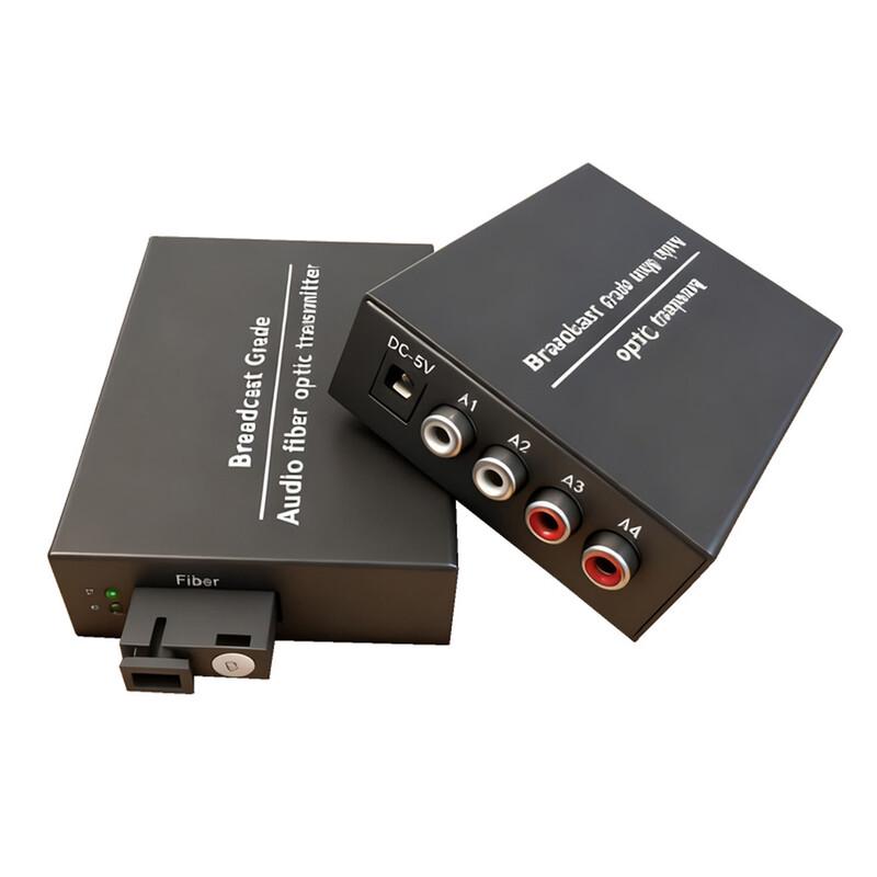 Kunyu 2-Channel Bidirectional Audio Fiber Optic Transceiver