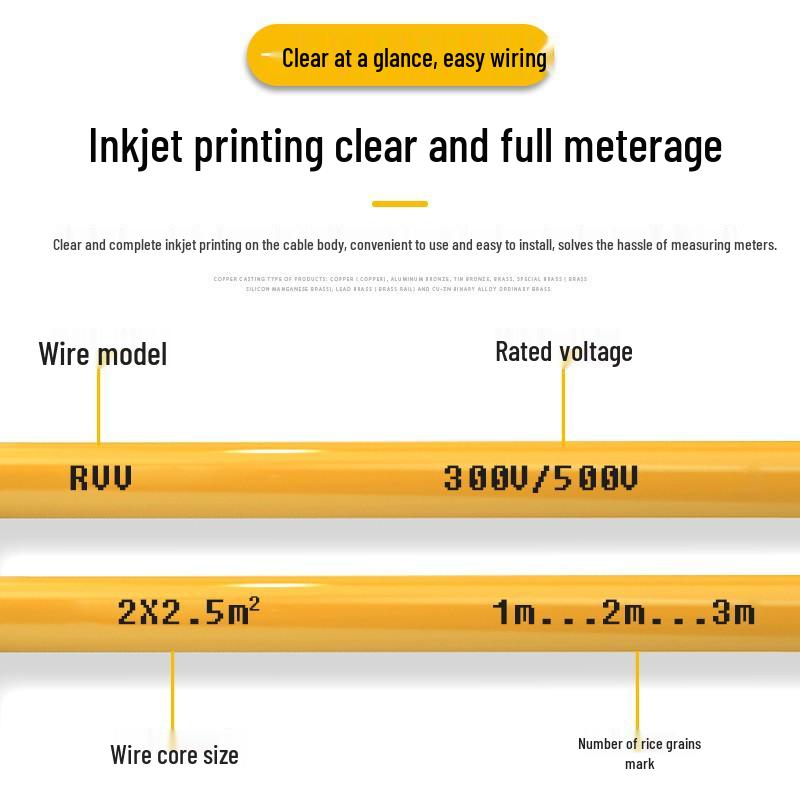 Waterproof & Antifreeze 2-Core Power Cord, National Standard, 1.5/2.5/4 Sq mm, Sheath Wire for Household Use.