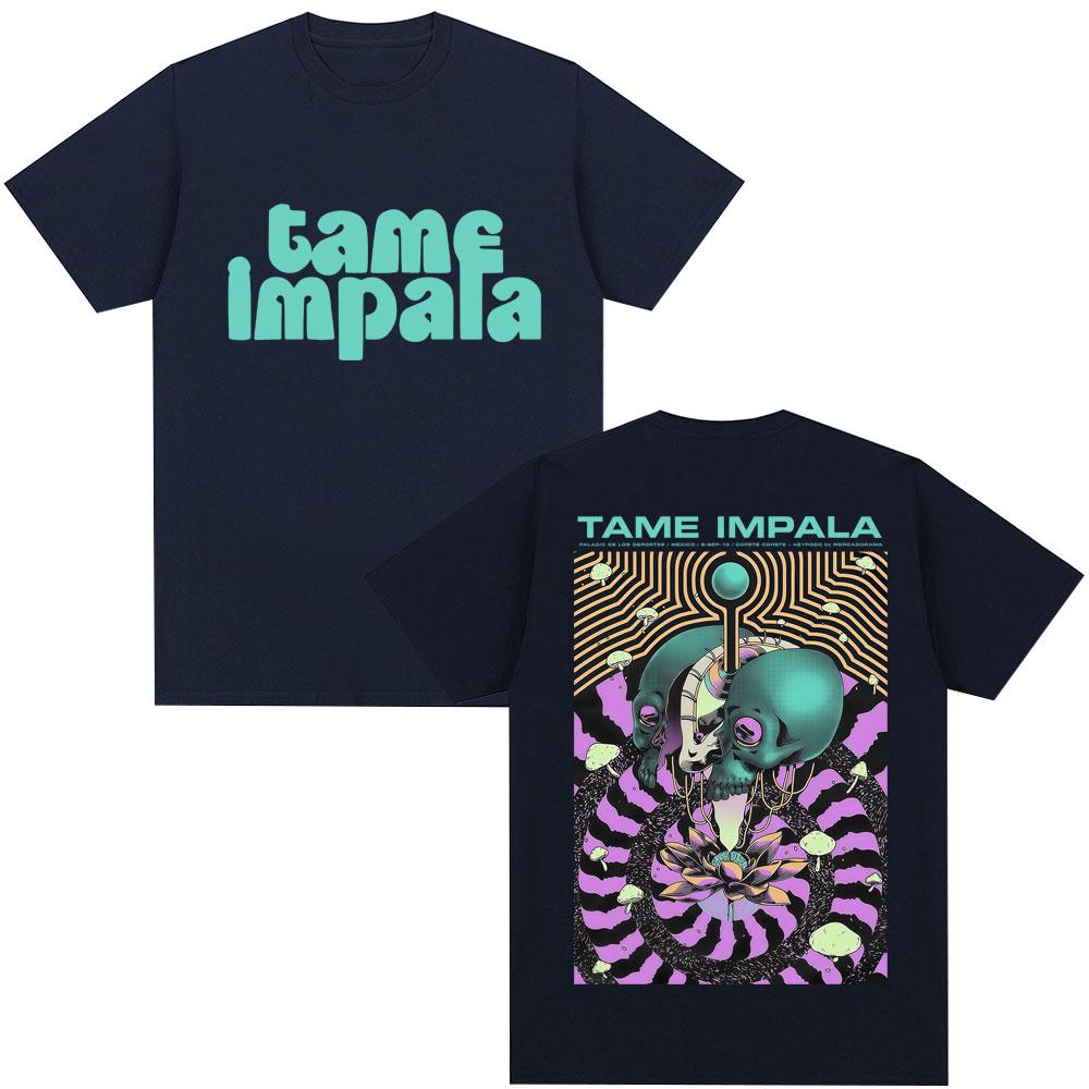 Vintage Rock Band Tame Impala T-shirt Men Women Harajuku Fashion Gothic T-shirts Oversized Casual Cotton T Shirt Male Streetwear
