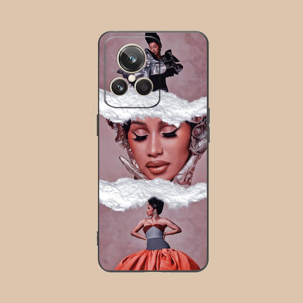 Cardi B Matte TPU Mobile Phone Case for Realme 15 14 13 12 11 10 9 Pro Plus T i Lite 5G Colorful Printing Cover