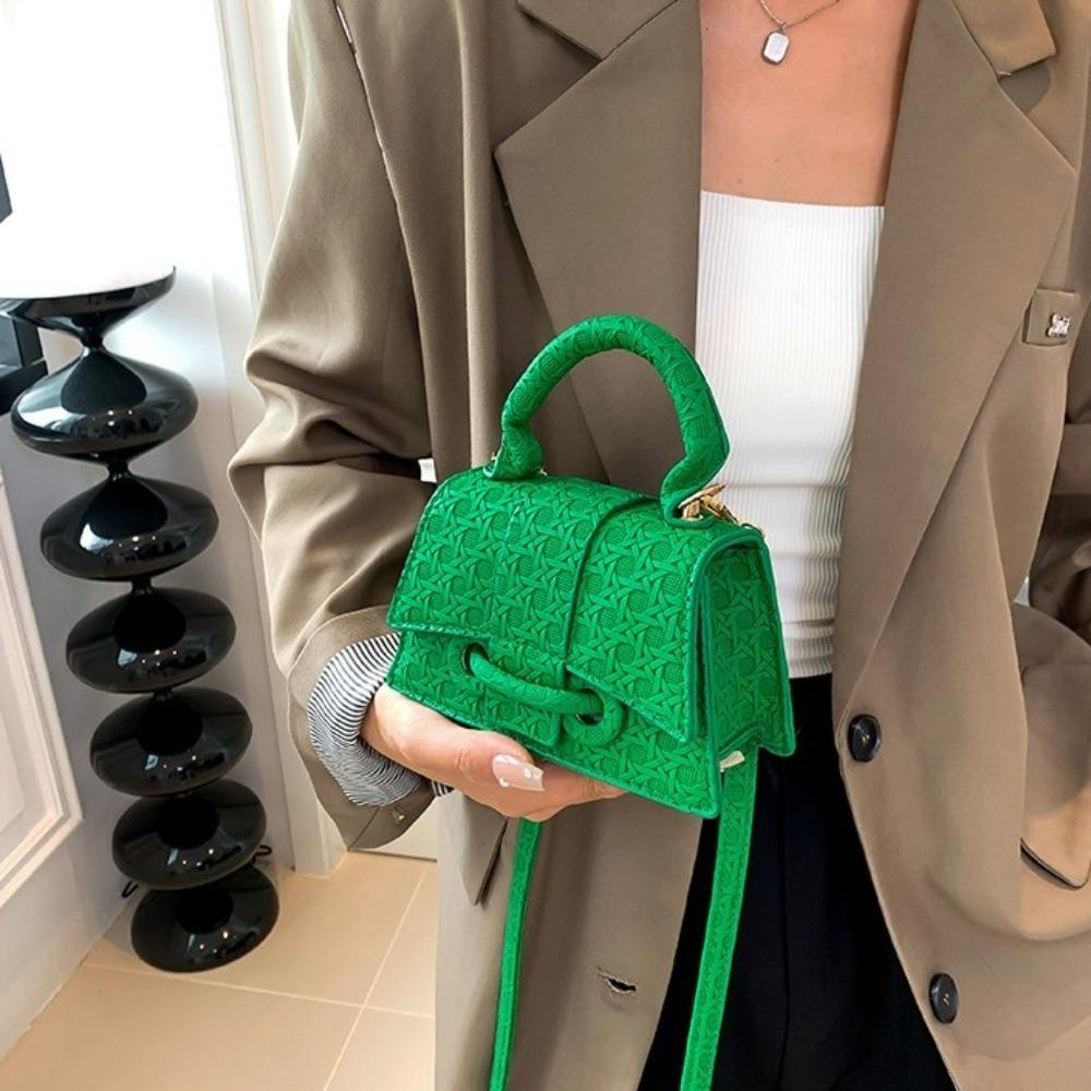 Solid Color Mini Coin Purse Pu Leather Women's Shoulder Bag Makeup Bag Chic Crossbody Bag  Travel