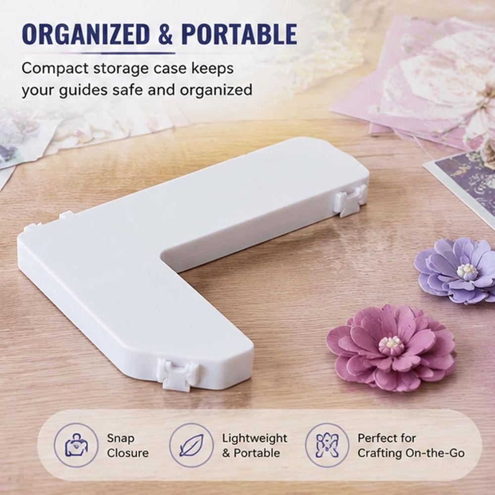 7 Pezzi Guide di Allineamento per Lavori di Carta Colorate Strumenti di Allineamento per Biglietti Forniture Artigianali