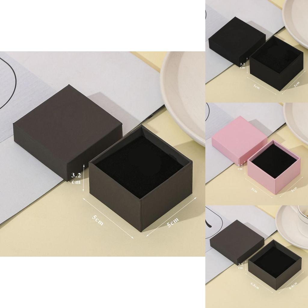 Jewelry Set Cardboard Box For Ring Necklace Rectangle Storage Packing Organizer