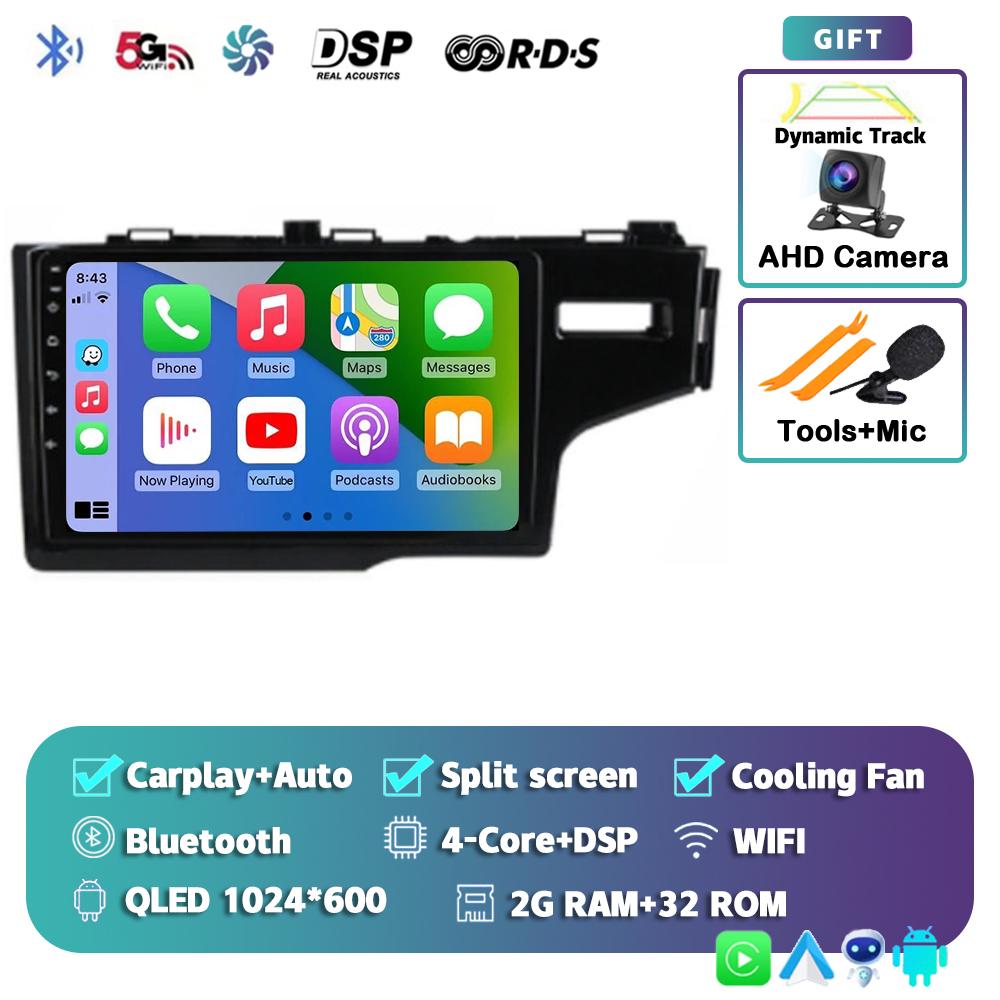 Android 14 Carplay For Honda Jazz 3 2015 - 2018 2019 2020 Fit 3 GP GK 2013 - 2020 Car Radio Multimedia Player Stereo WiFi+4G DPS