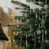 18 Stück Simulationsschneeflocken-Eisstreifen-Anhänger Dekorative DIY Weihnachts-Schneeflocken-Eiszapfen-Anhänger Elegant Transparent