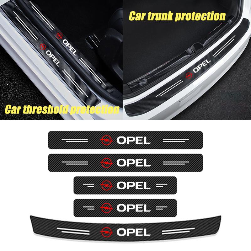 Car Anti-skid and anti-scratch of carbon fiber threshold stripFor Opel Astra j g Insignia Corsa d Vectra c Zafira a Auto Gadgets HX4