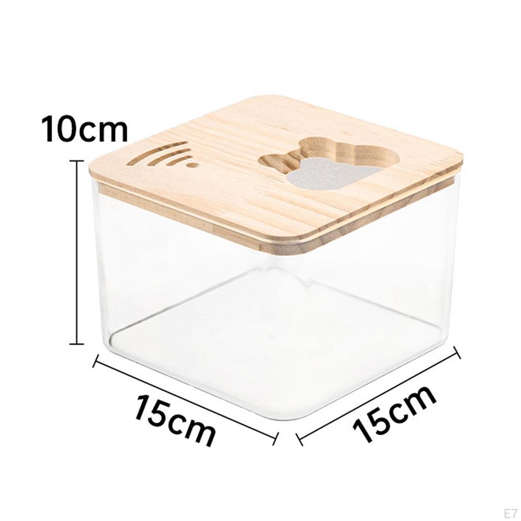 Hamster Sand Bath Box Bathtub Clear Habitat Decoration Cage Accessory Pet Toilet Digging