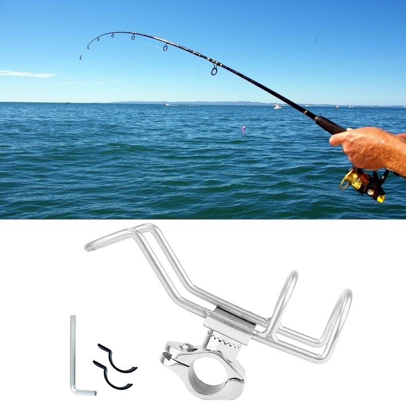 Adjustable Fishing Boat Rods Holder with Large Clamp Fish Rod Rack Bracket Stand