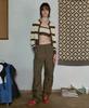 Aobteu Padded Cargo Pants - Khaki Beige