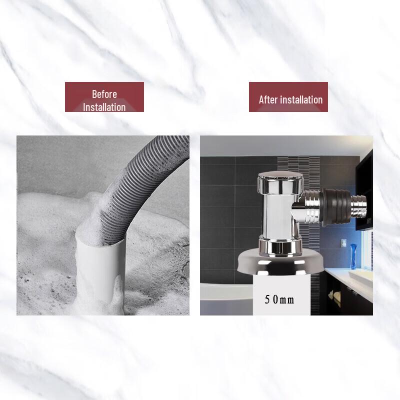 Multi-Use Electroplated Floor Drain Connector with Anti-Odor Core