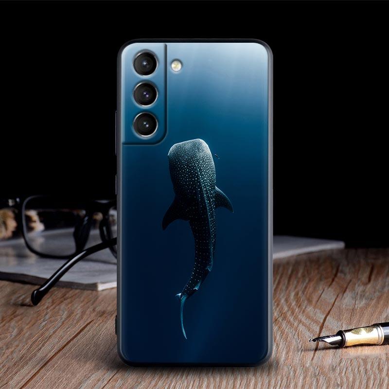 Ocean Whale Shark Swimming Case For Samsung Galaxy S24Ultra Funda S24 5G S22 S23 Ultra S20 S21 FE S10 Plus Soft Tpu Phone Cases