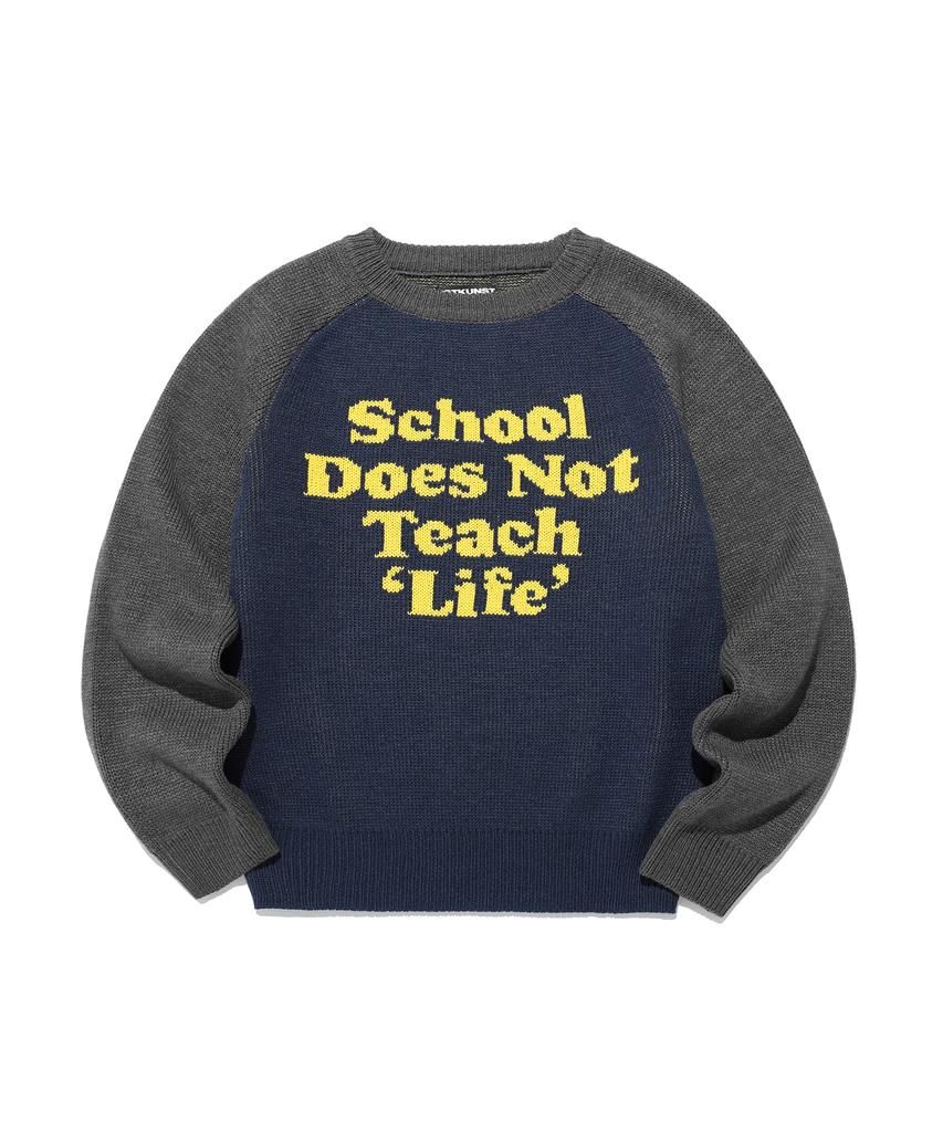 ISTKUNST Does Not Teach Knit_Navy(Ik2Efmk604A)