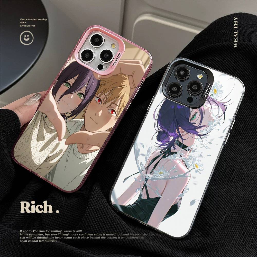 Chainsaw Man The Movie Reze Arc Phone Case Color Silver Shell For lPhone 17 16 16e 15 14 13 12 11 Pro Max Plus