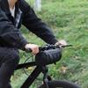 Bike Handlebar Bag with Shoulder Strap Zipper Closure Fastener Tape Front Bicycle Pouch Mountain Road Bike Faux Leather Bag Cycling Accessories