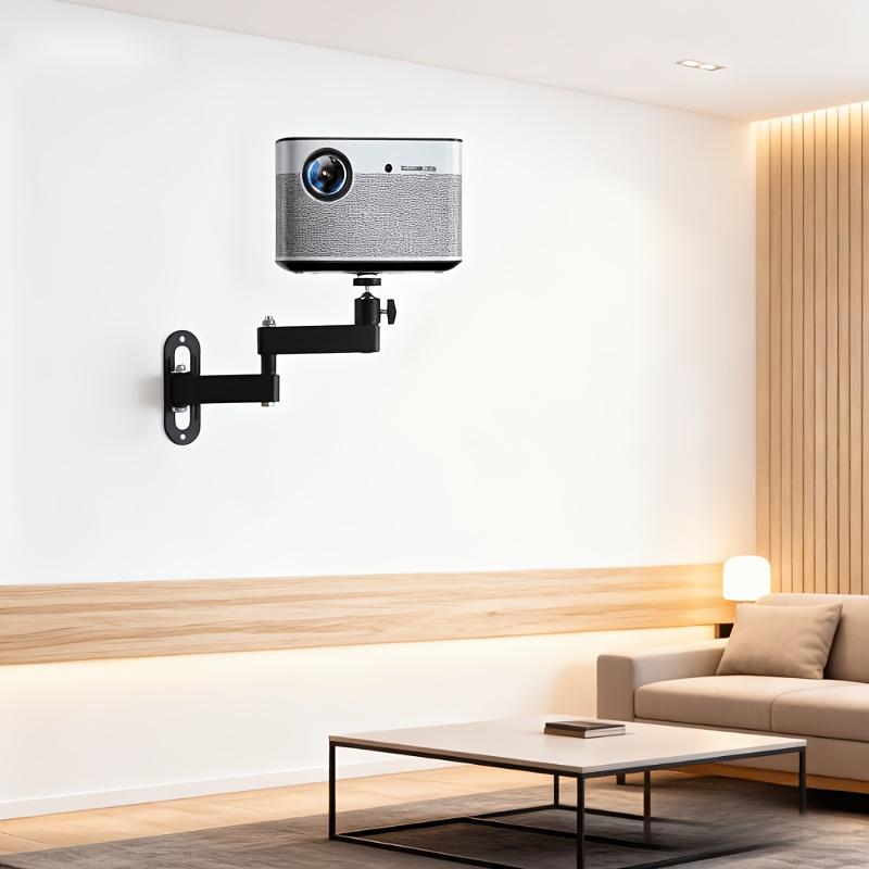 360° Rotating Projector Mount Dual-Axis Adjustable Foldable Aluminum Alloy Ceiling Wall Bracket