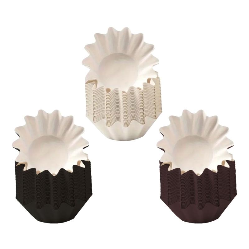 Pack of 50 Safe Food Grade Paper Cake Holders Greases Proof Cupcake Liners Holiday Party Mini Paper Baking Cups