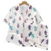 Casual Cartoon Bear Ice Silk Pajamas Girl Summer Thin Short-Sleeved Shorts Can Be Worn Outside Loungewear Suit