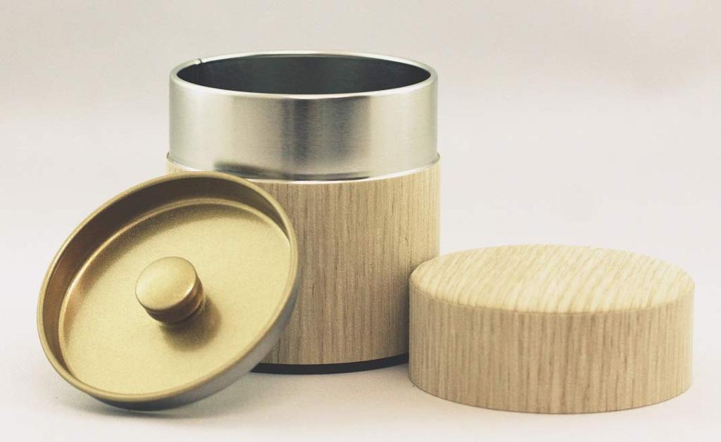 Kotodo Takahashi Seisakusho Wooden Nuku Mori Tea Caddy, Flat, 100g, Oak