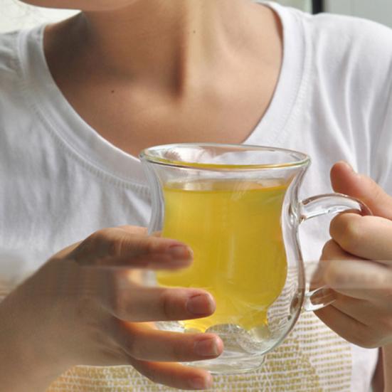 Clean Products Cute Cow Cană de sticlă cu două straturi, Suc de Lapte, Cafea, 250 ml Cană de smântână cu mâner