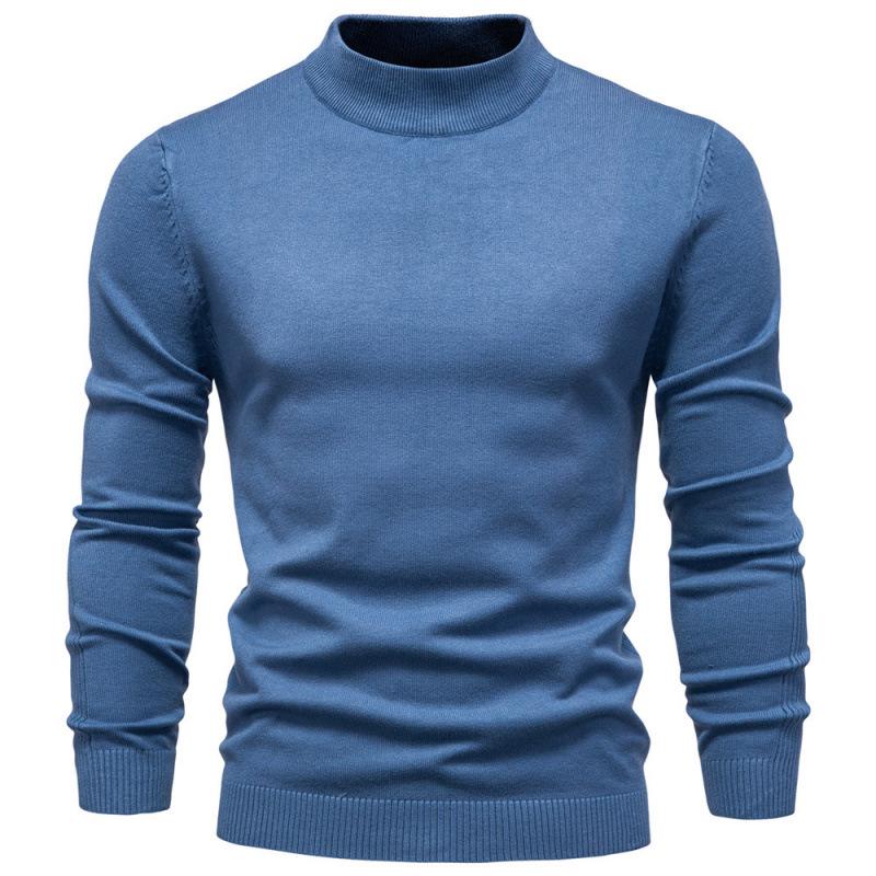 European Chic Men's High-Neck Sweater: Autumn/Winter 2025 Light Luxury Knitwear, High-End Base Layer
