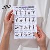 Gráfico Profesional de Entrenamiento con Pesas 2 Piezas Póster de Entrenamiento con Mancuernas, Rutina de Ejercicios de Cuerpo Completo Fitness para Mujeres Arte de Pared, Guía de Fuerza Gimnasio en Casa