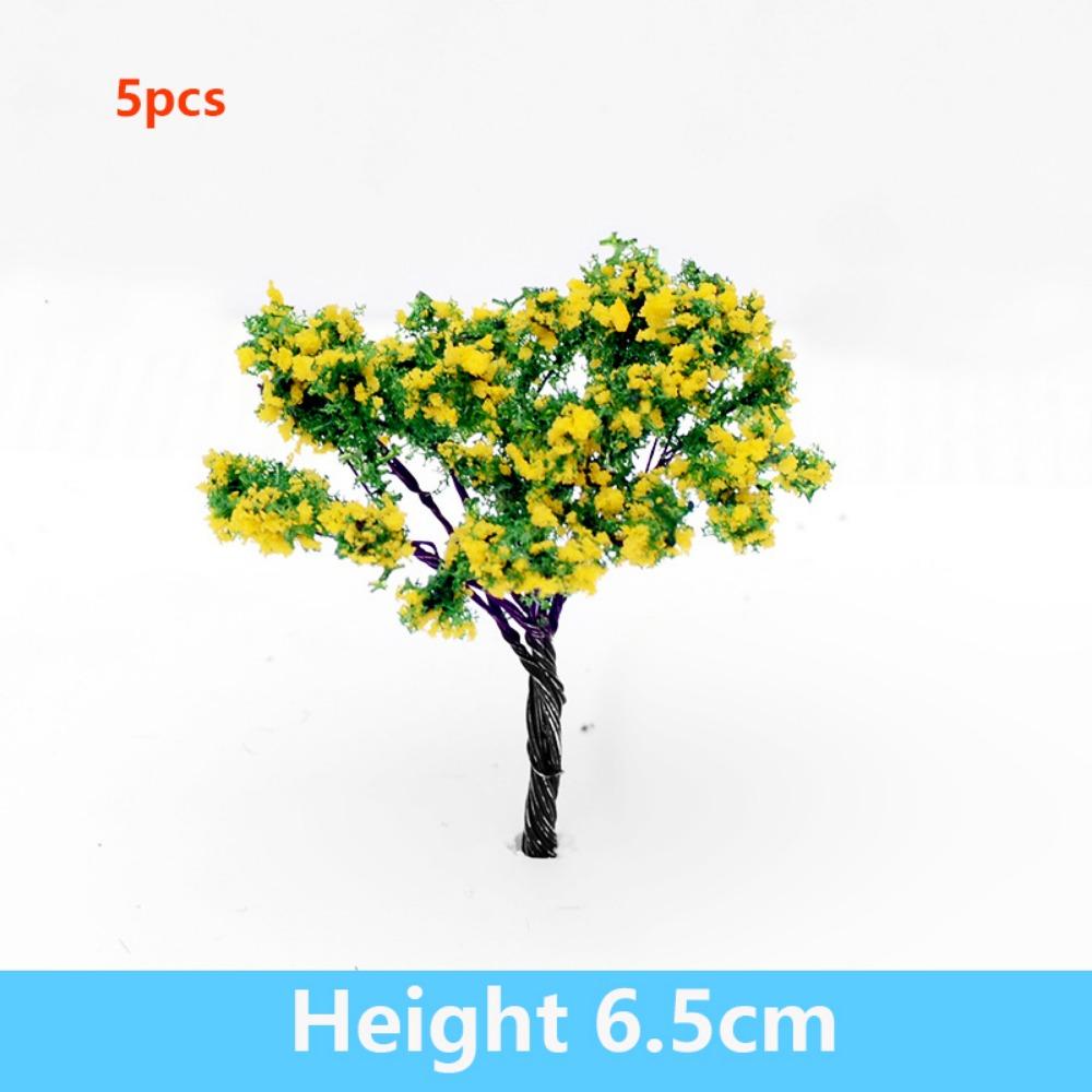 5pcs Artificial Pink Iron Wire Flower Tree 6.5cm Home Houses Decoration Outdoor Adventure Camping