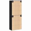 Wall Cabinet 2 pcs Black Oak Effect 69.5 x 34 x 90 cm