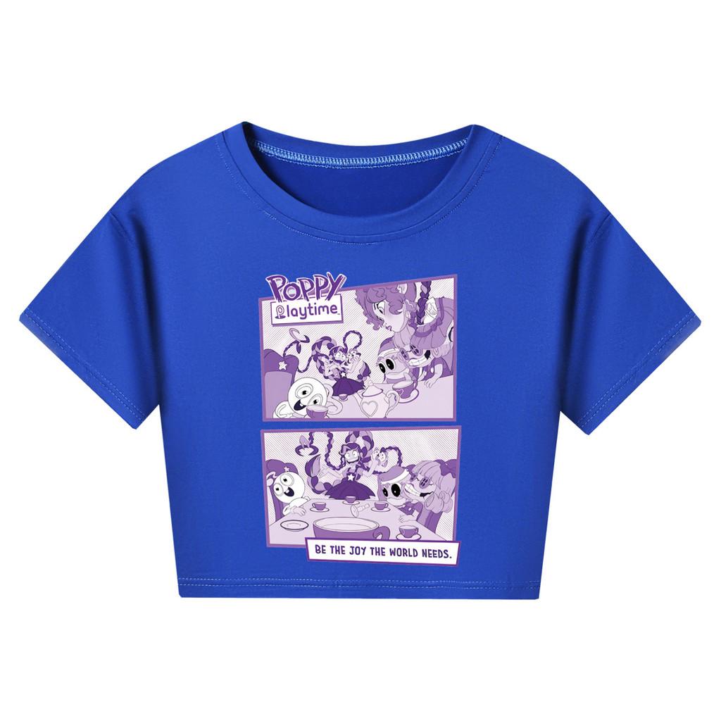5632 Kids Girls Lily Lovebraids Print Slim Fit Short T-Shirt