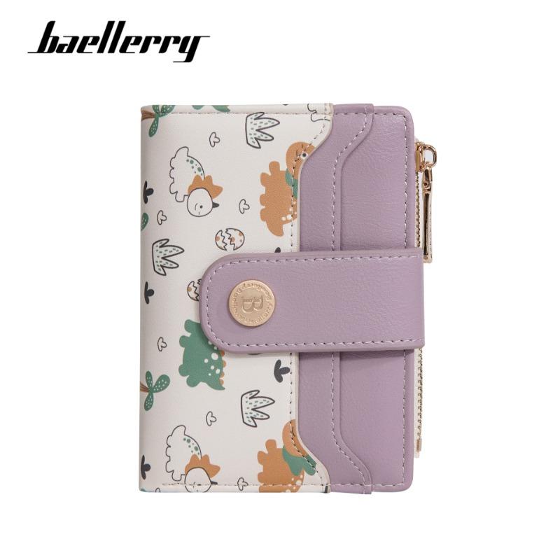 

Новый милый женский кошелек с мультяшным медведем на кнопке, кошелек для мелочи на молнии фиолетовый