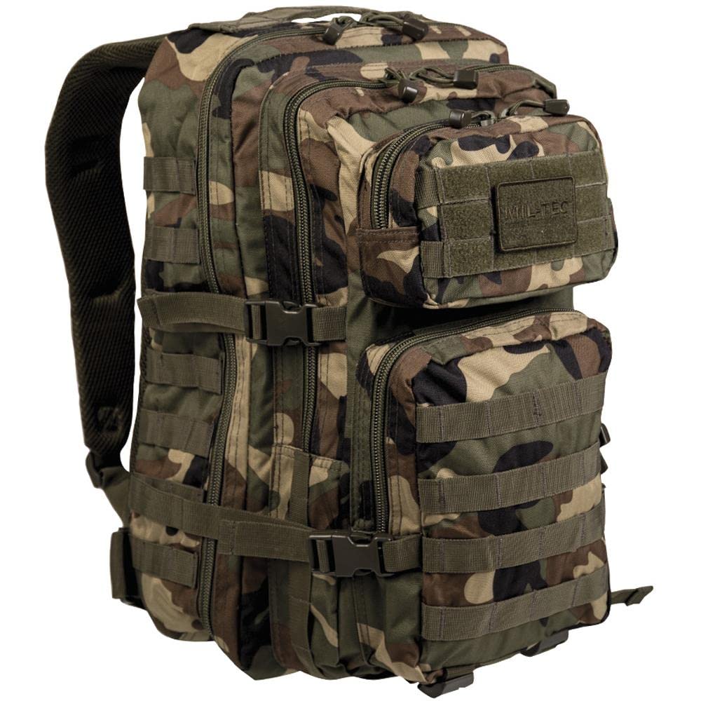 MIL-TEC Backpack US Assault Pack MOLLE System Large 36L - WOODLAND Camo