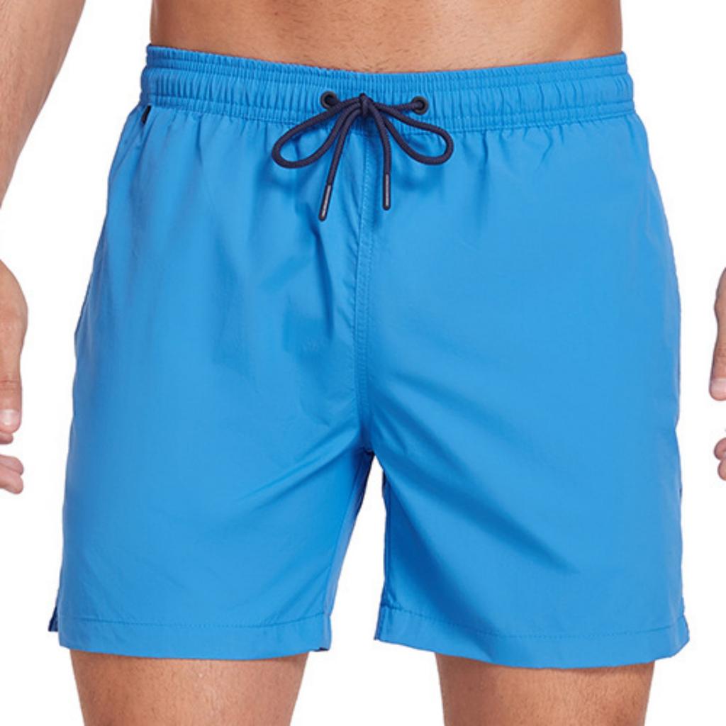 Men Drawstring Elastic Waist Lightweight Breathable Mesh Lined Quick Dry Swim Shorts Athletic Beach Swim Trunks with Pockets for Outdoor Sports