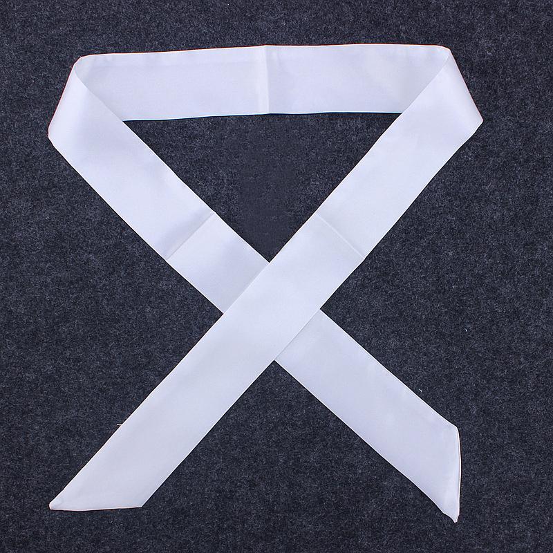 

4x100см Узкий шарф-шейный платок из атласного шелка Однотонные шейные платки Длинный тонкий шелковый шарф Галстук Черная лента для сумки Повязки на голову Чокер 4x100cm